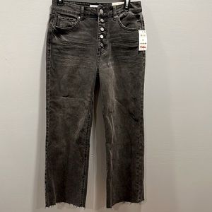 ⭐️ NWT light black jeans wide leg cropped length